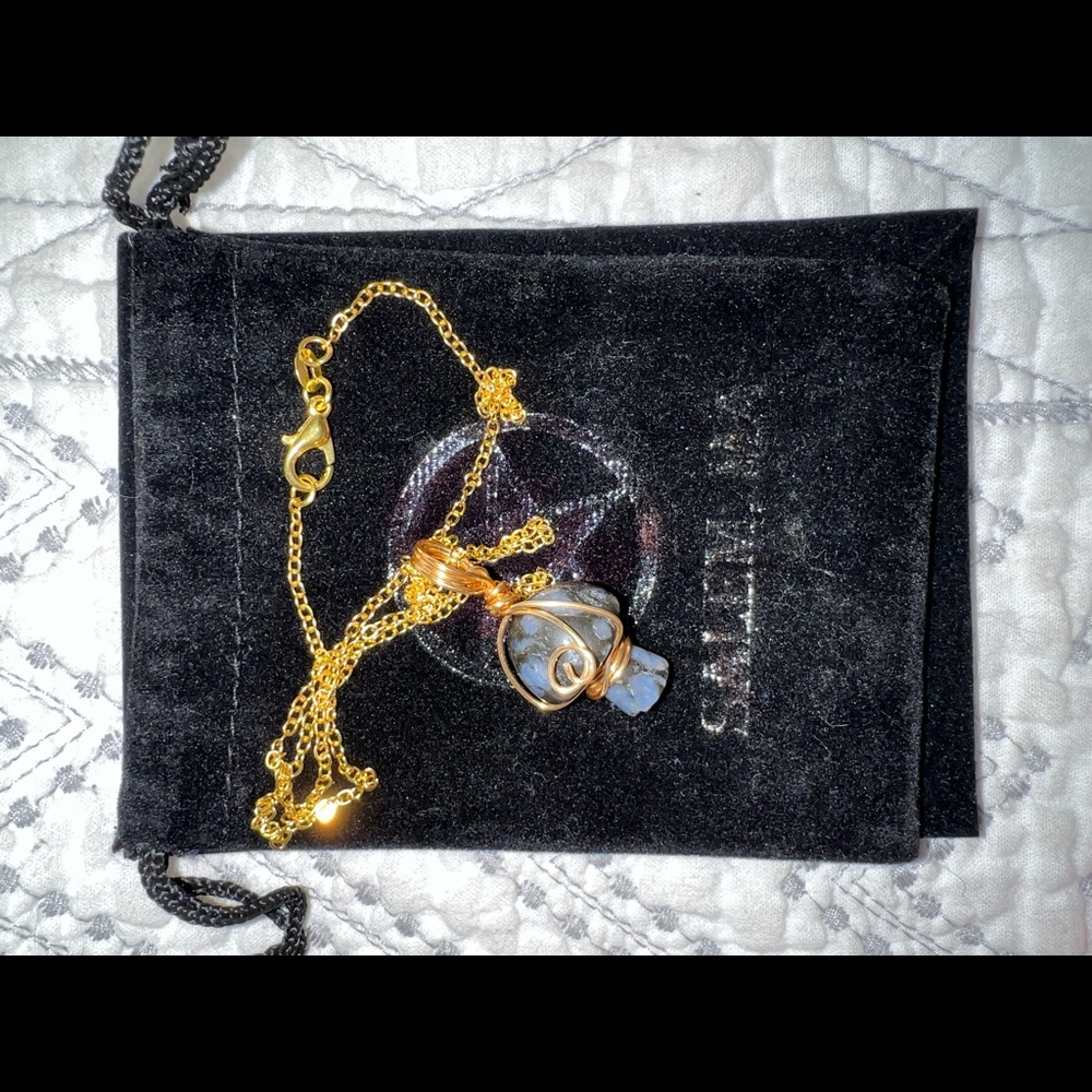 Crystal mushroom necklace